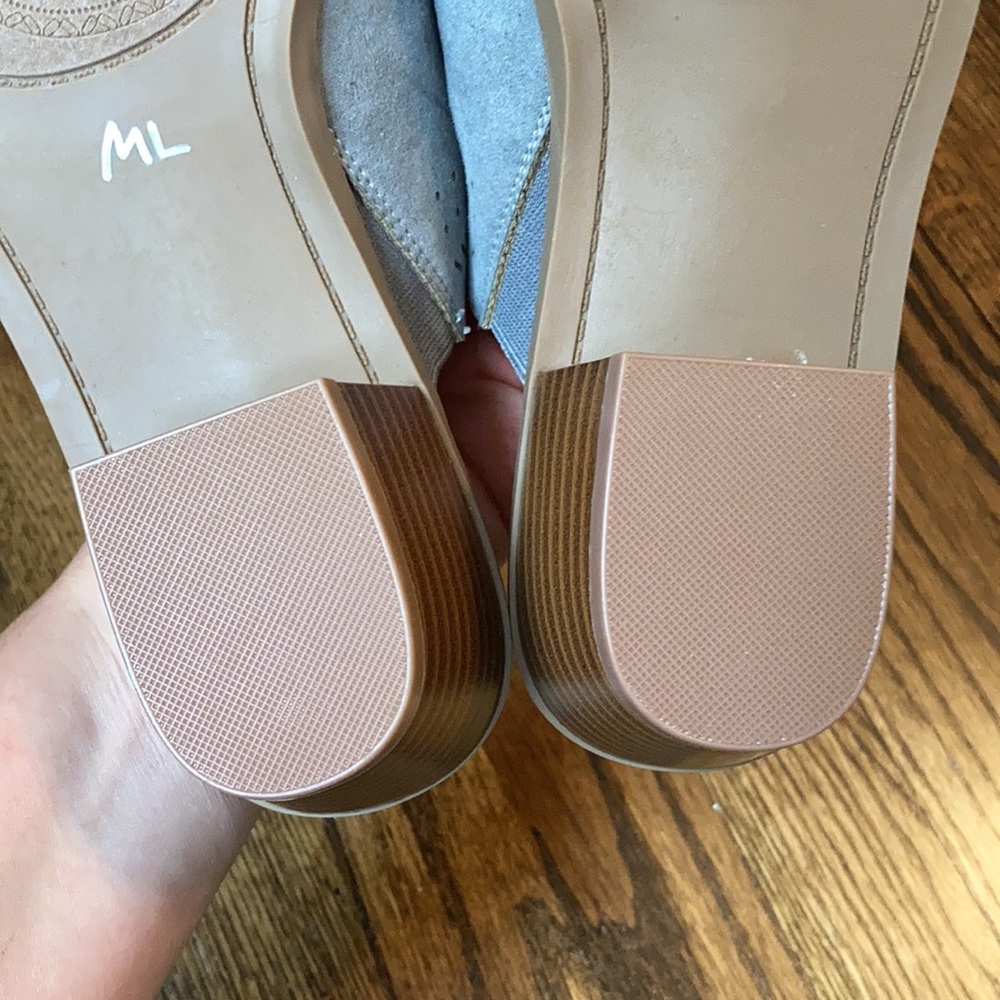 Cloudwalkers Penny Perforated Slides Gray 9W - Picture 10 of 11